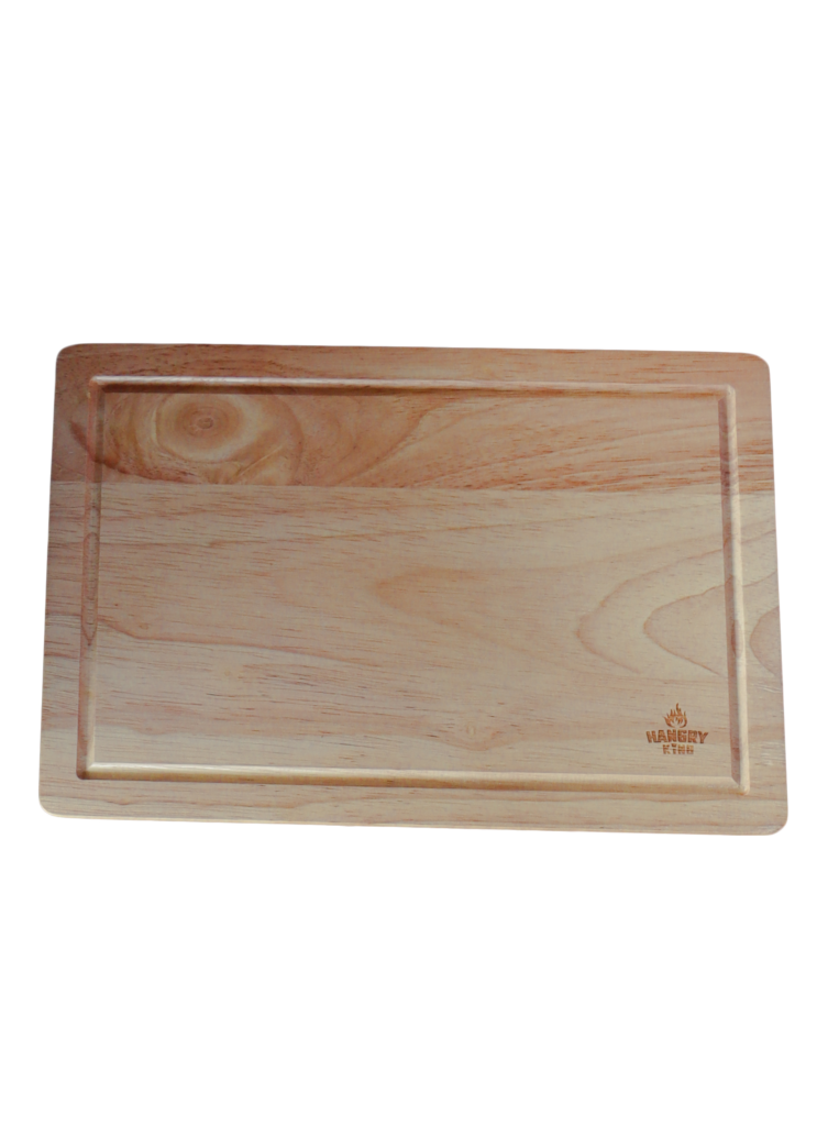 Wooden boardA premium wooden cutting board that doubles as a presentation surface.